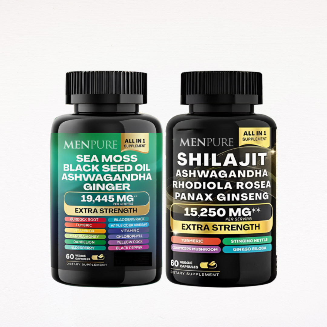 Pack Cápsulas Menpure de Musgo do Mar & Shilajit