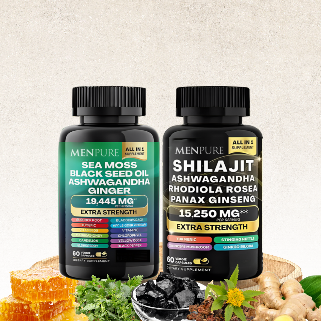 Pack Cápsulas Menpure de Musgo do Mar & Shilajit