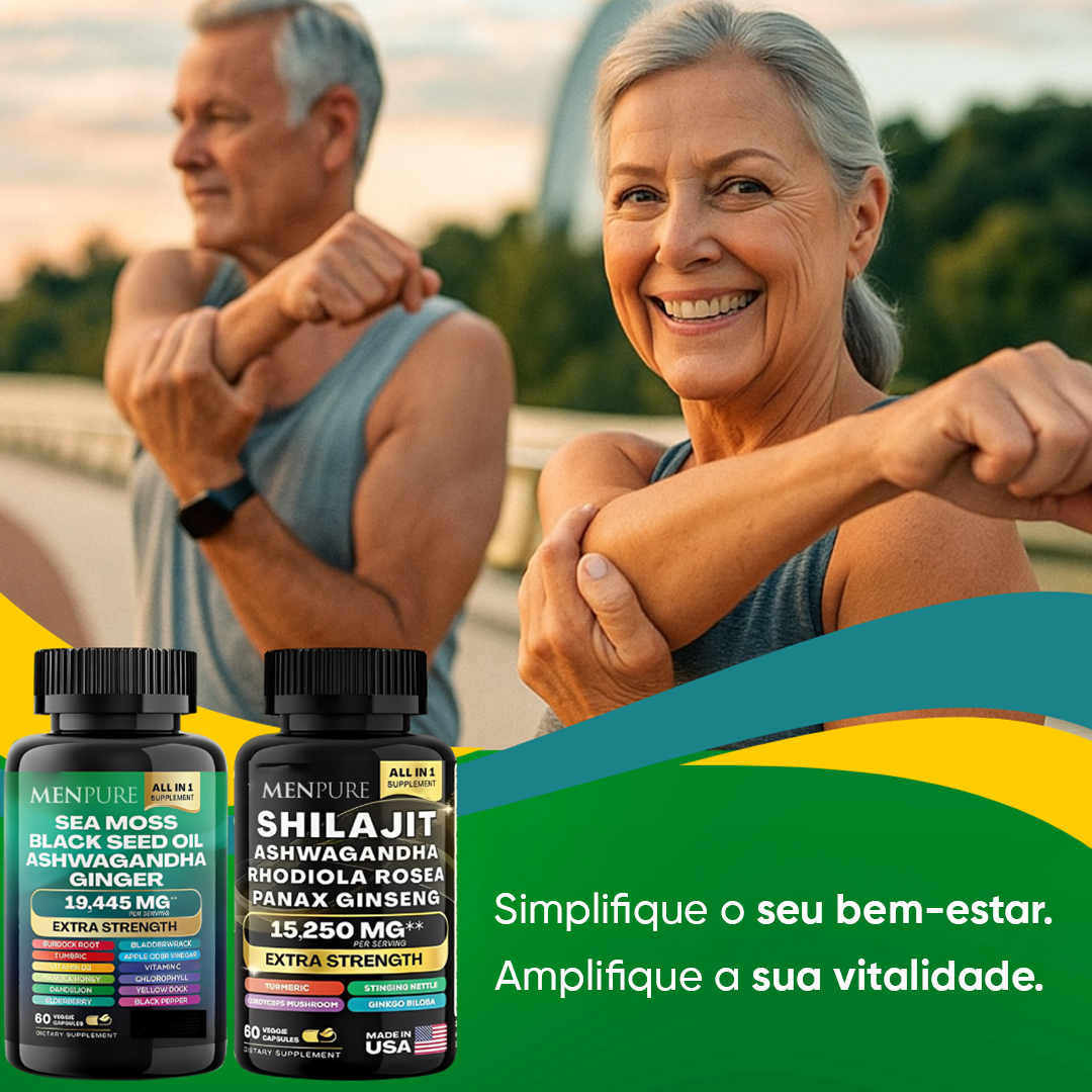 Pack Cápsulas Menpure de Musgo do Mar & Shilajit