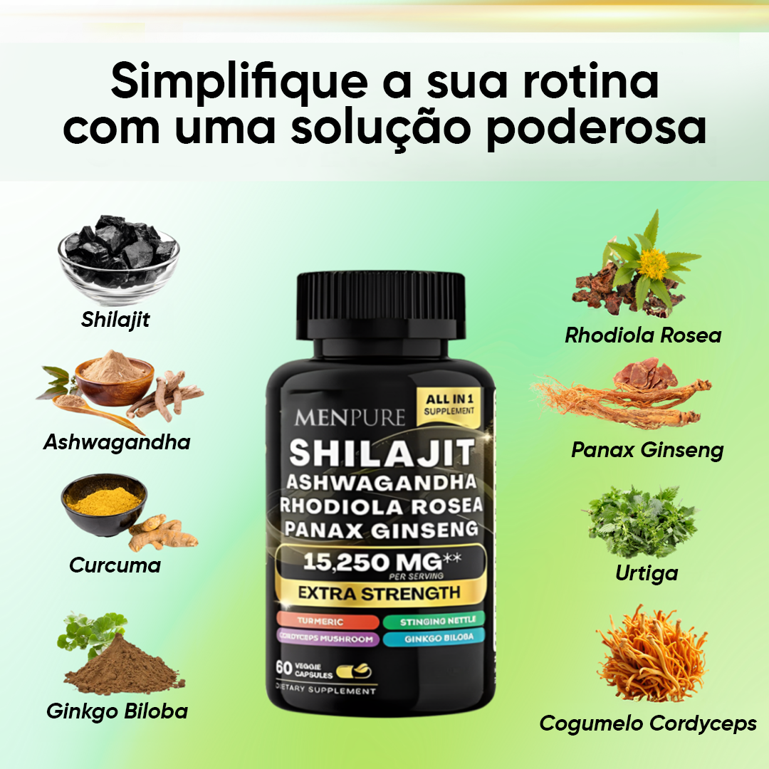 Pack Cápsulas Menpure de Musgo do Mar & Shilajit