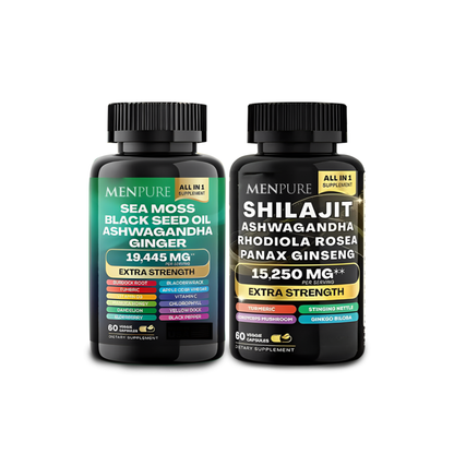 Pack Cápsulas Menpure de Musgo do Mar & Shilajit